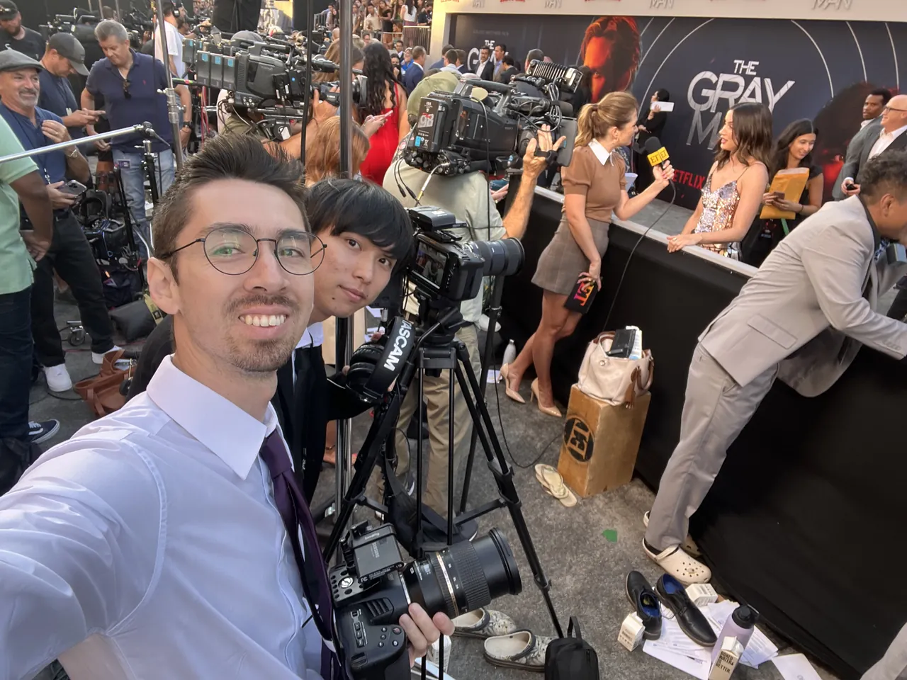 Our crew with the kits on the red carpet at The Gray Man world premiere